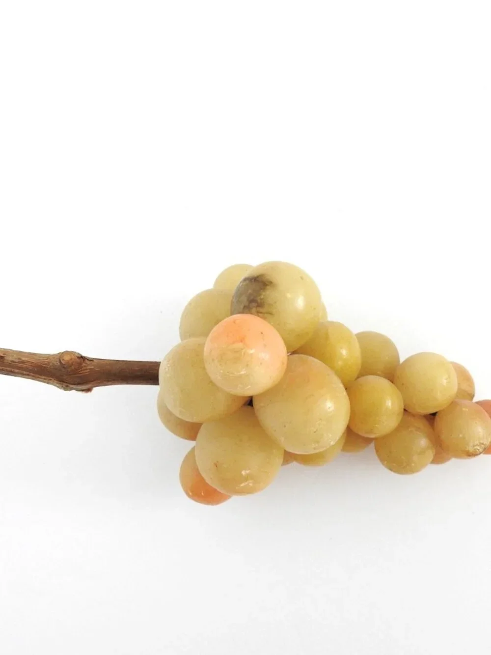 Vintage Italian Alabaster Grape Cluster Centerpiece Mid-Century Decor